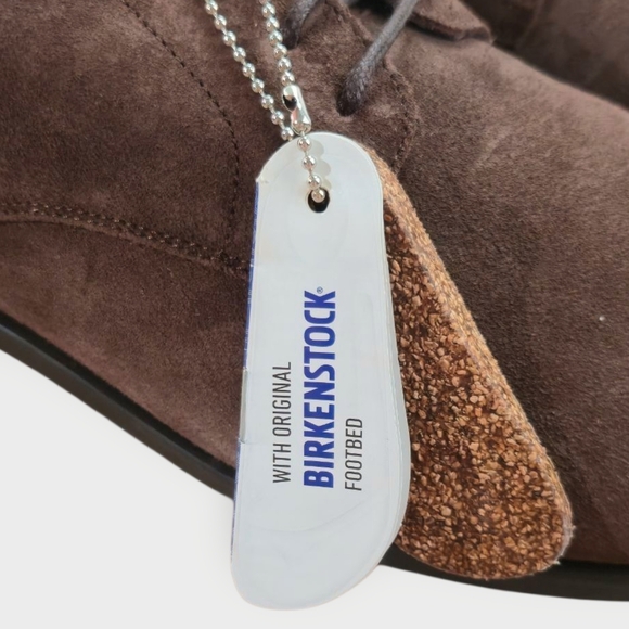 NWT BIRKENSTOCK JAREN BROWN SUEDE LACE UP OXFORDS SHOES MEN'S EU 45 US 12 M - Picture 6 of 8